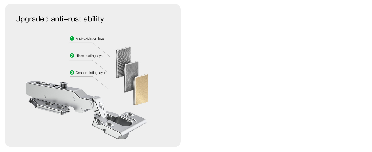 Bản lề K32 nhấn mở, điều chỉnh biên độ lớn